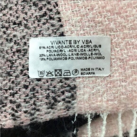 Vivante by VSA Women’s Wool Blend Wrap Scarf, Pink, OSFA - Picture 6 of 6